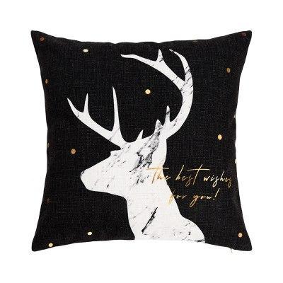 Black Gold Deer Pillowcases