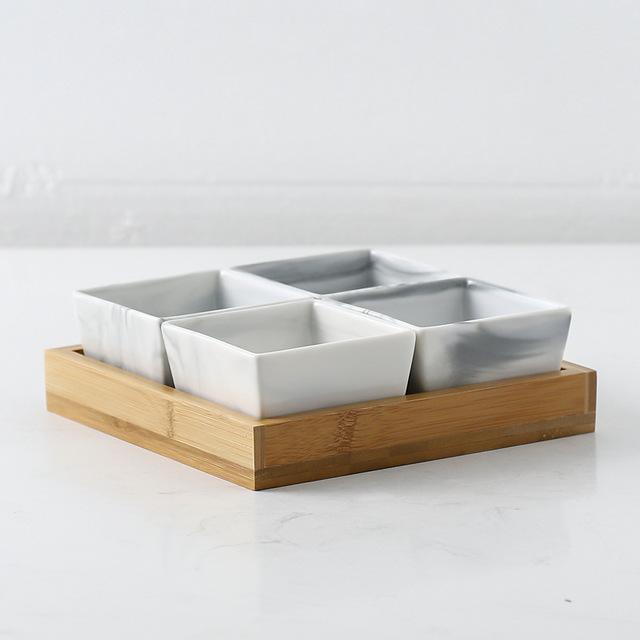 Marble Fruit Platter Display Dish