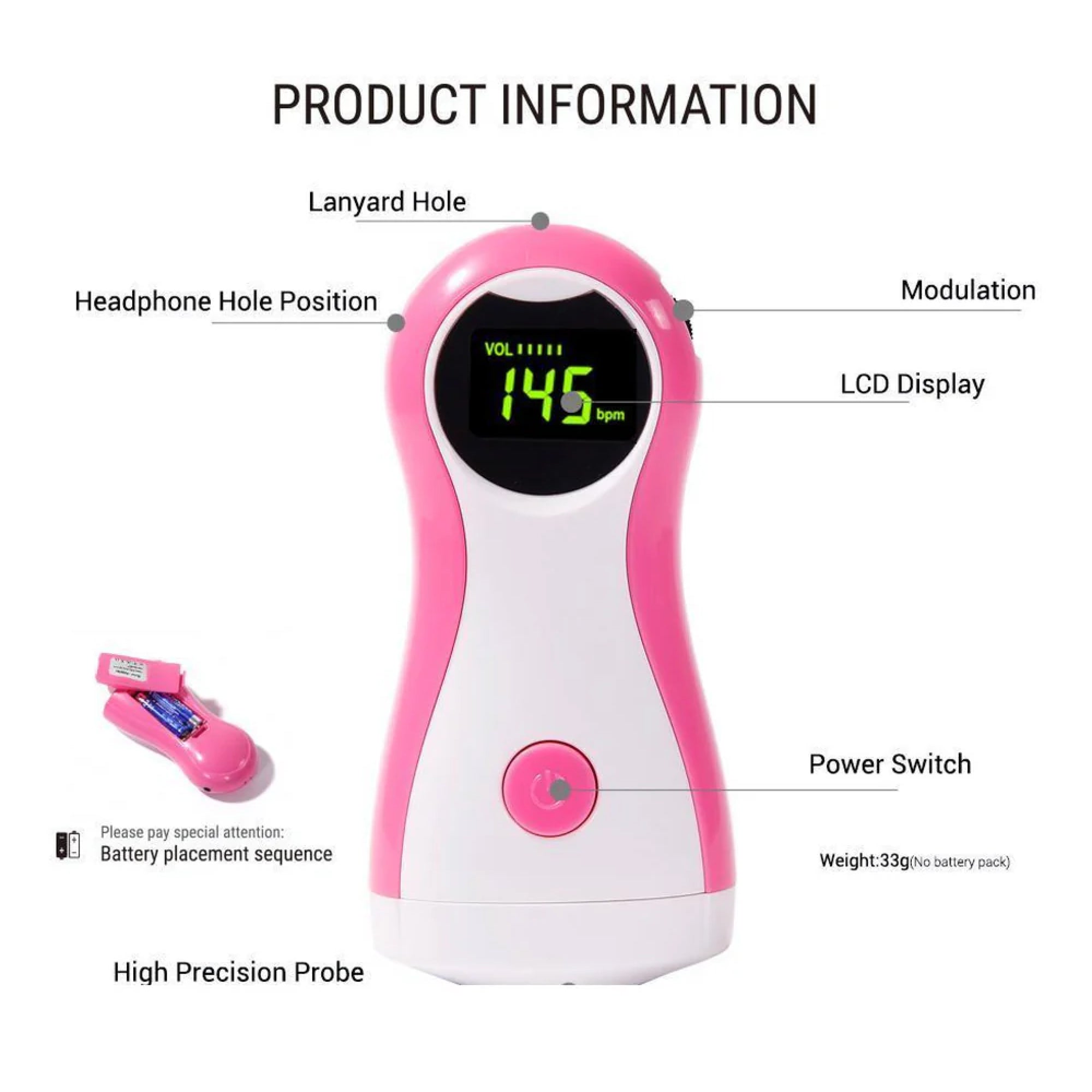 Fetal Doppler Baby Heart Rate Monitor