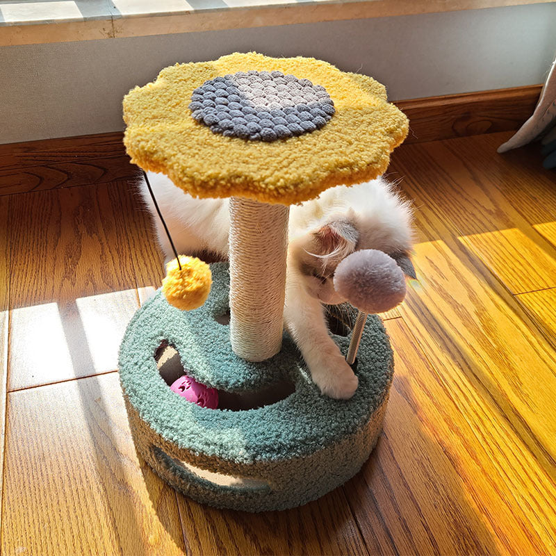 PurrPlay Deluxe Tower: Monitoiminen Cat Scratcher & Play Station