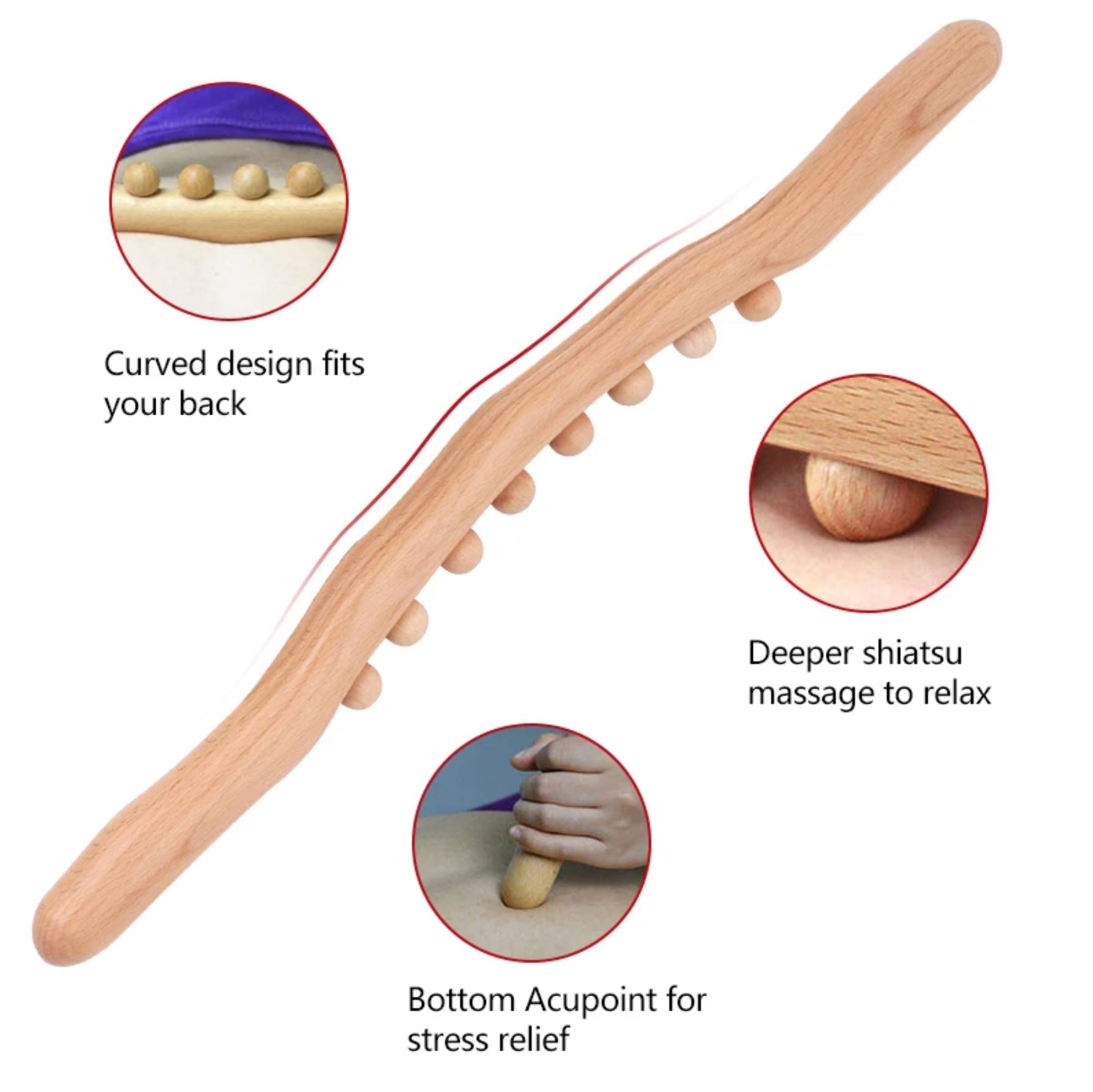 Körperhaut-Schaber-Massage-Stick