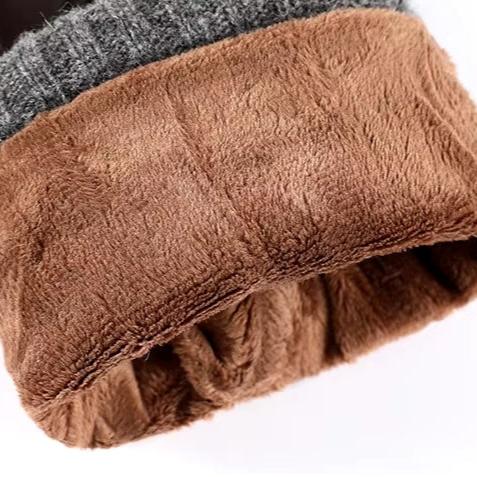 Leather Cashmere Cuff Gloves