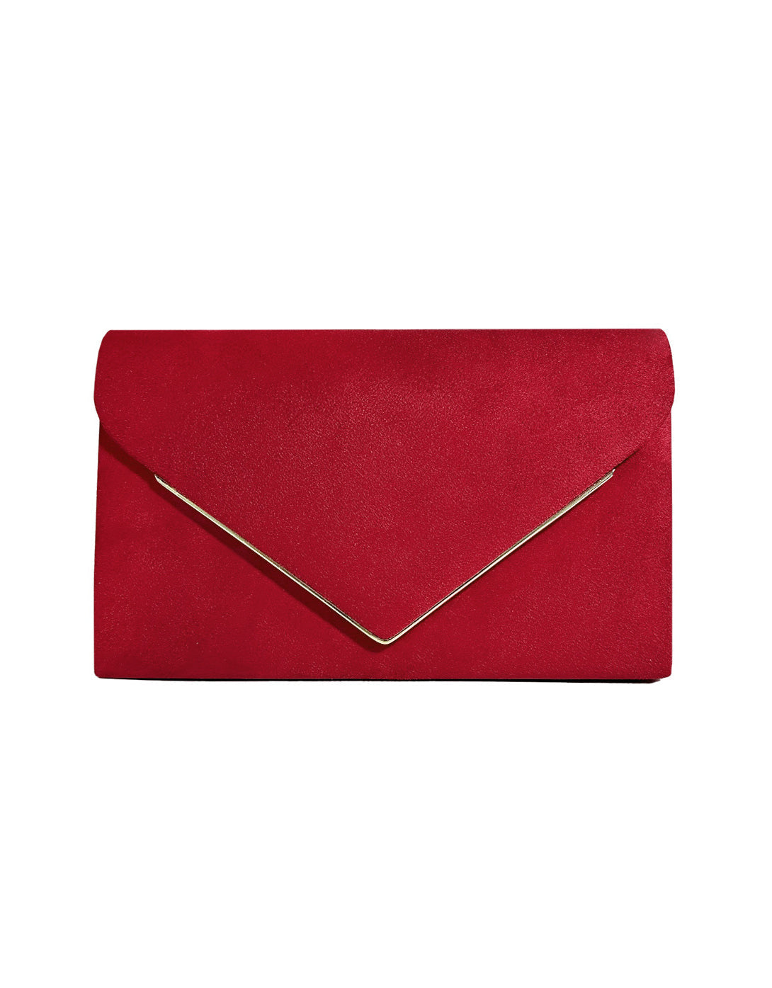 Pochette enveloppe en velours style suède Segreto