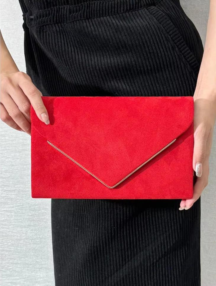 Segreto Suede-stijl Fluwelen Envelop Clutch Tas