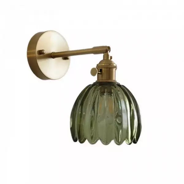 Retro – Wandlamp Glas Tulp knop