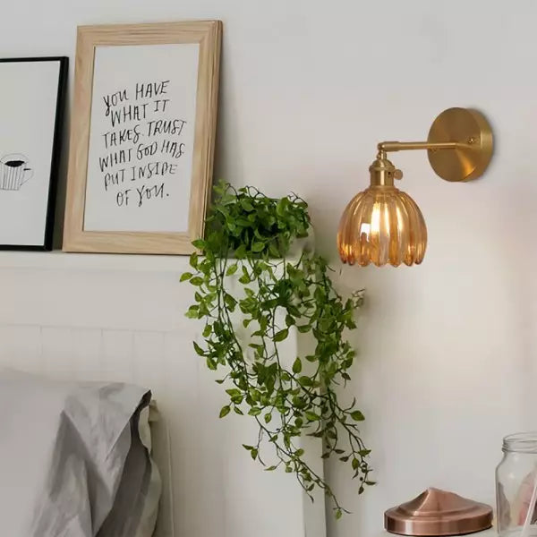 Retro – Wall lamp Glass Tulip button