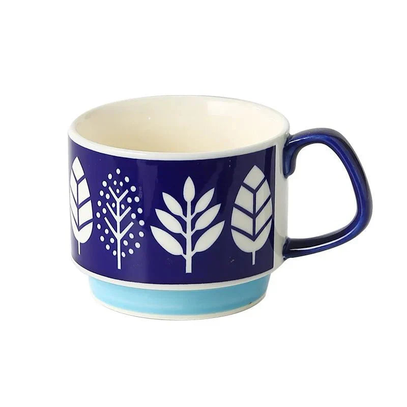 Retro Style Colourful Stackable Coffee Mug