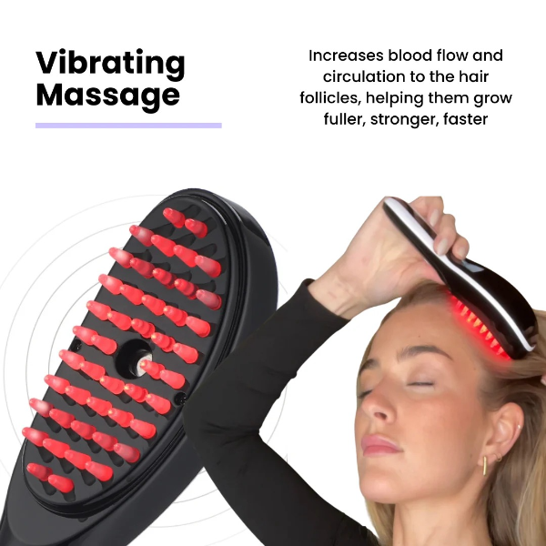 RejuvaBrush™ - 4 in 1 Hair Therapy and growth Brush - Red light therapy