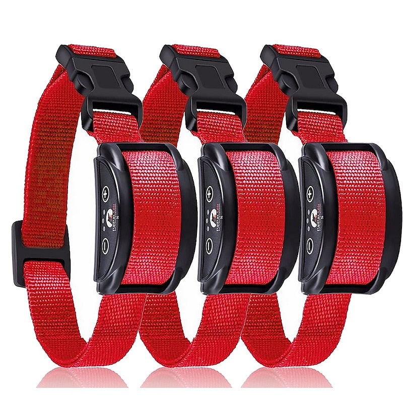 Triple Pack Vanntett Oppladbar Hunde Bark Training Halsbånd