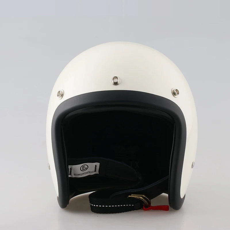 Niski Profil Vintage Kask Motocyklowy - Zatwierdzony przez DOT i ECE