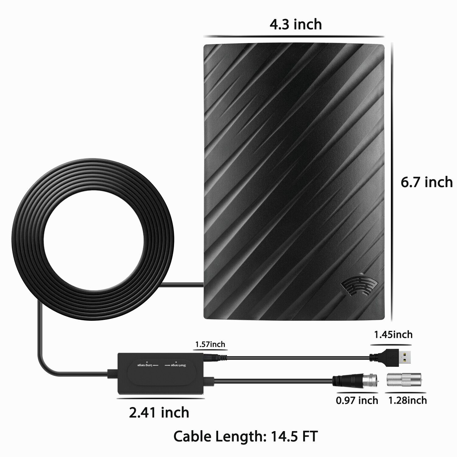 Long Range Indoor HDTV 4K Digital Antenna 600 Miles