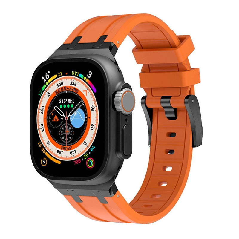 NOVA Pulseira Grossa de Silicone com Adaptador de Titânio para Apple Watch