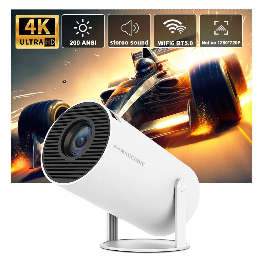 Magcubic - Mini proyector WiFi 6 portátil definitivo - 200 lúmenes ANSI - Proyector Stream - BT 5.0 - Android - Cine en casa