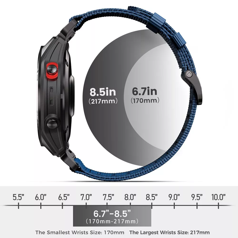 Taktisches Outdoor-Nylonarmband für Garmin Fenix 6X 6 Pro 8 7 7X 5 5X Plus