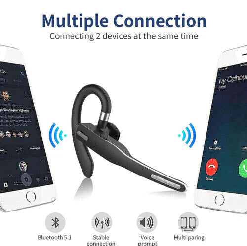 Auricular/Earpiece Sem Fios Bluetooth 5.1 com Cancelamento de Ruído Dual Mic para Caminhoneiro