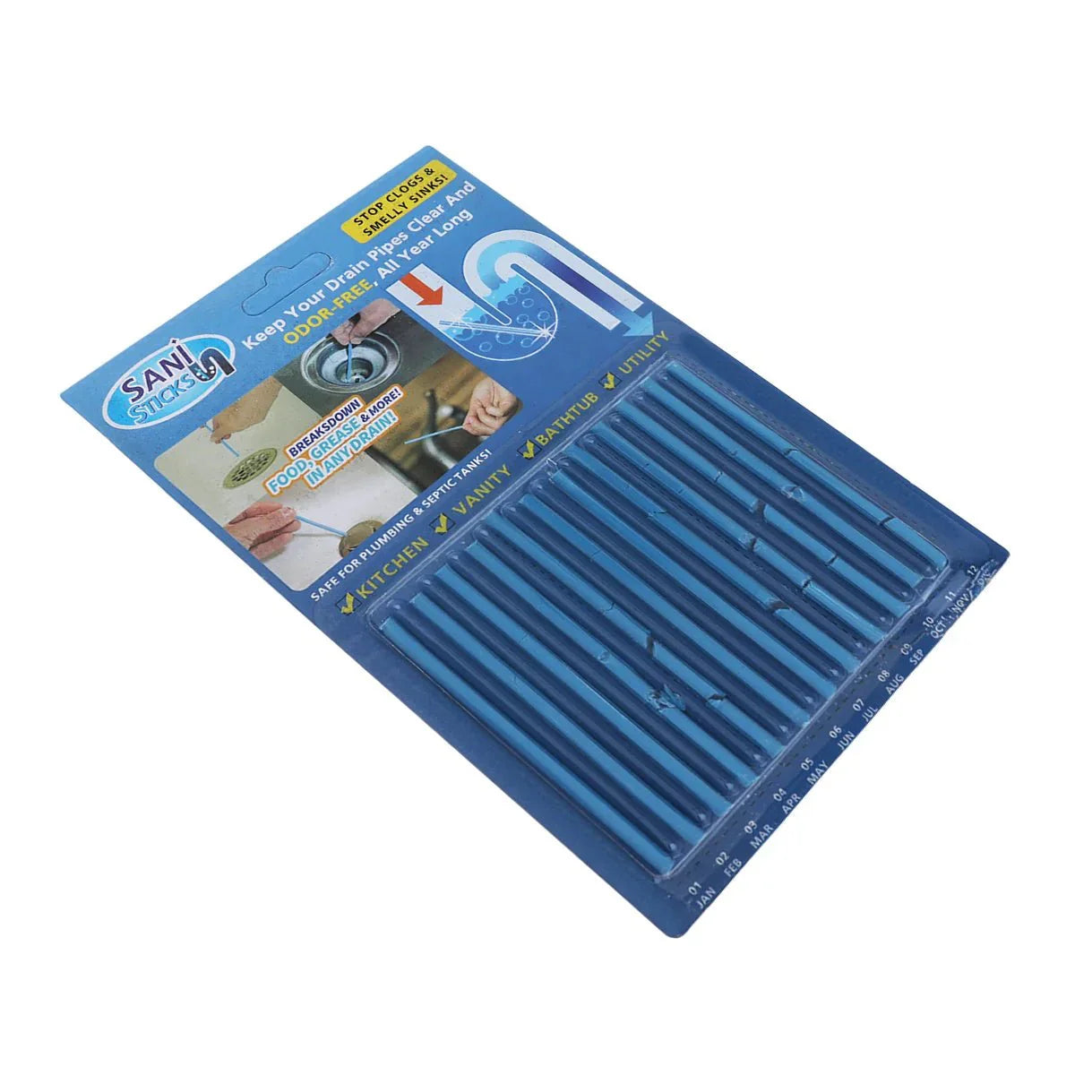 SaniSticks™ | 60 Instant Clog Remover Sticks