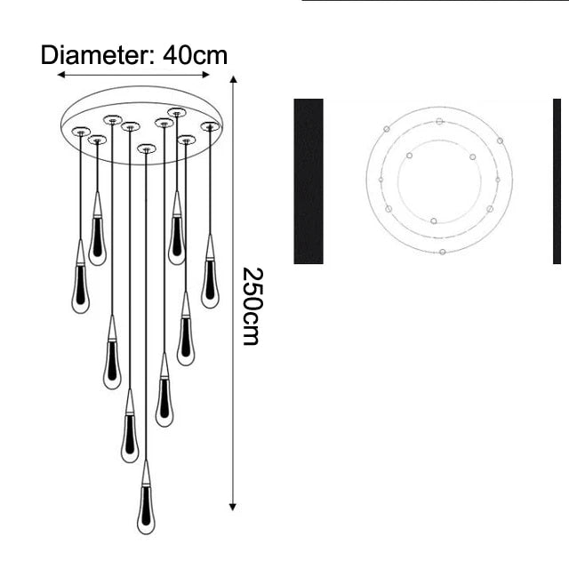 Candelabro de Gotas de Charlène