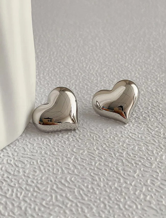 Adore Me Heart Stud Earrings