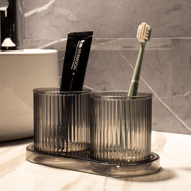 Simple Bathroom Toothbrush Mug & Tray