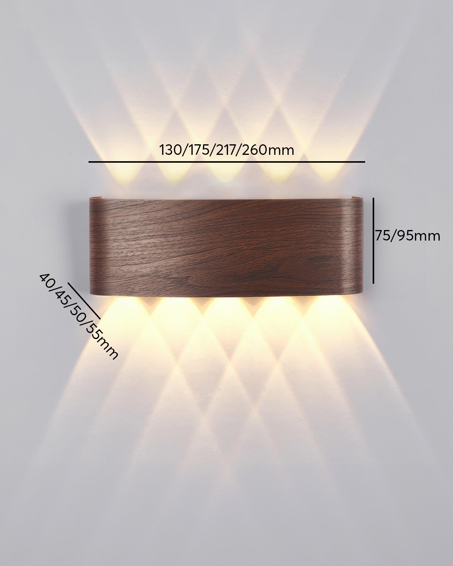 Lumina Woodgrain LED Kinkiet