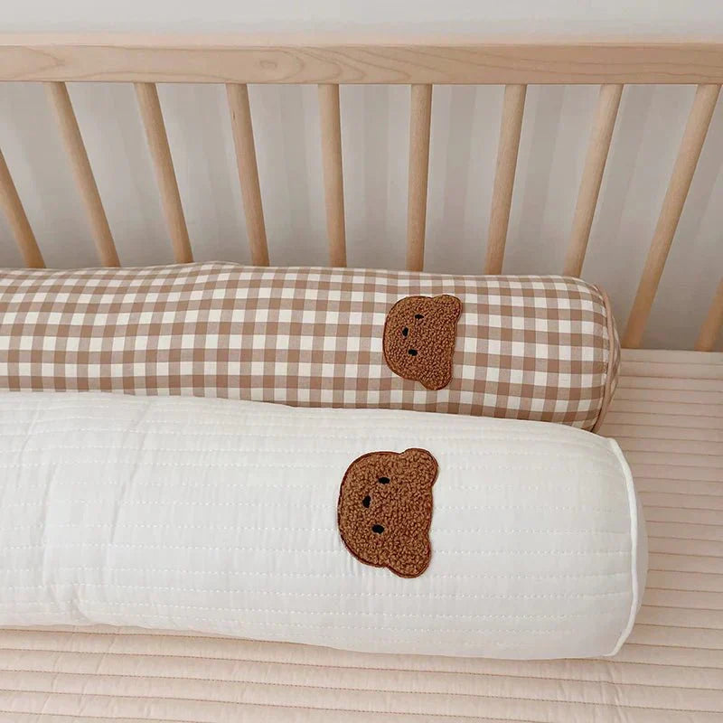 Soft Embroidered Teddy Bear Pillow