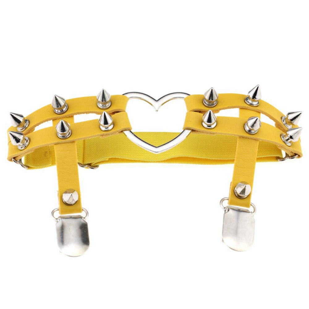 Spiked Heart Garter Belt