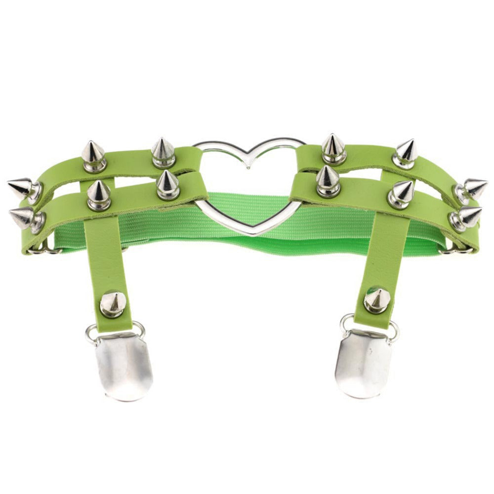 Spiked Heart Garter Belte