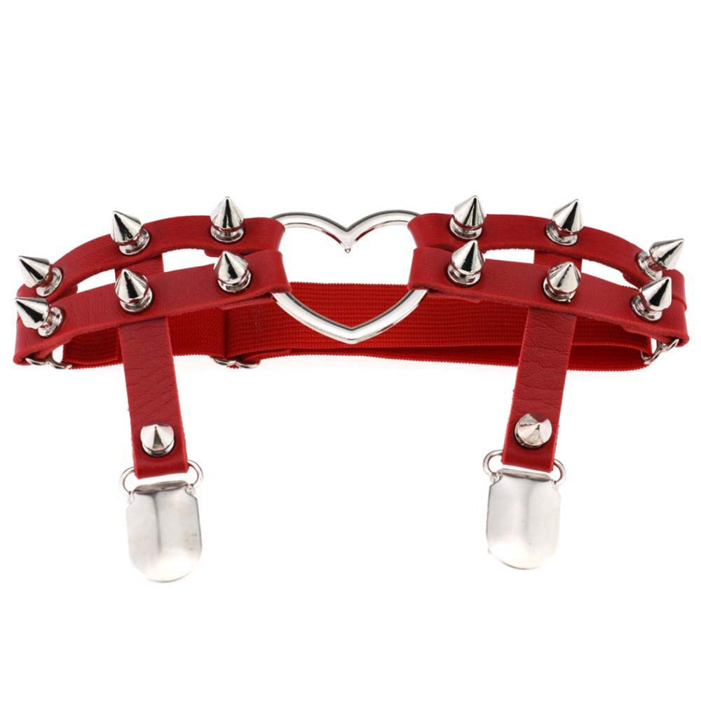 Spiked Heart Garter Belte