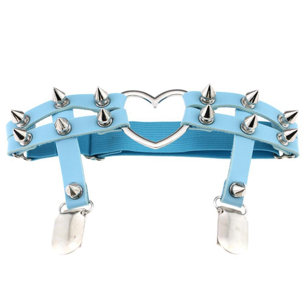 Spiked Heart Garter Belte