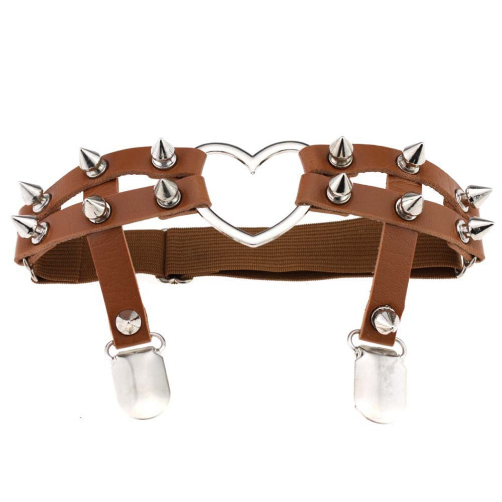 Spiked Heart Garter Belte