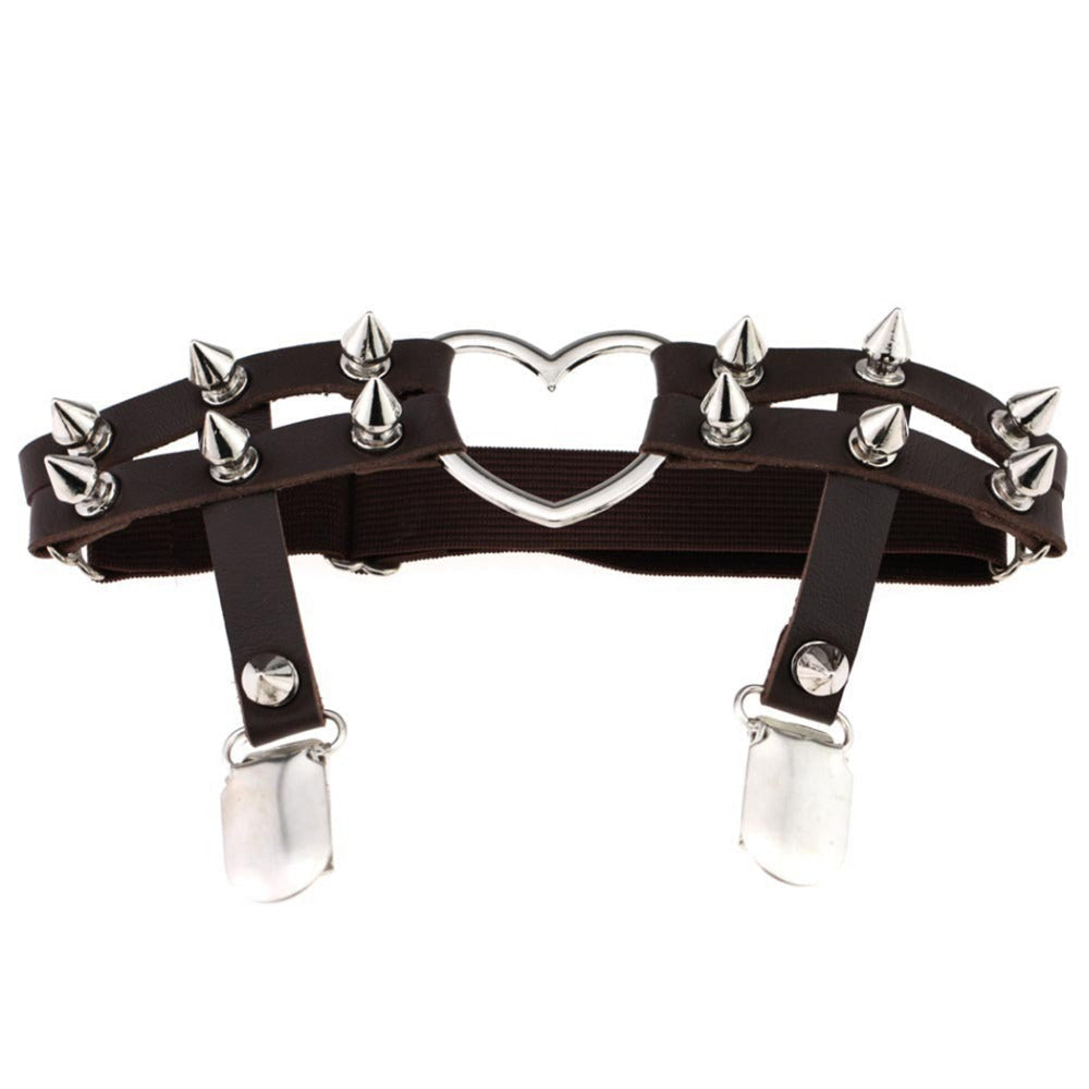 Spiked Heart Garter Belte