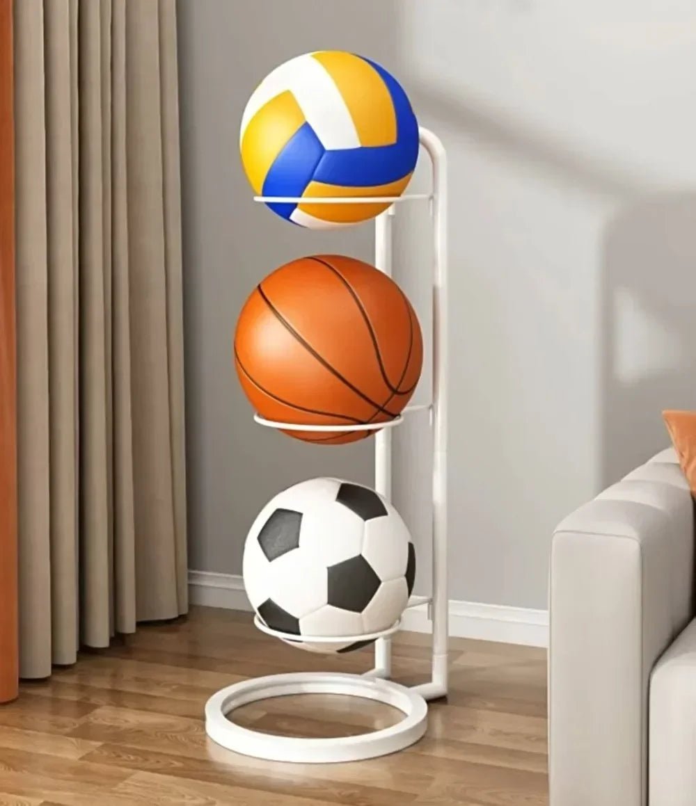 Elegant Sports Ball Storage Rack | Removable Garage Organizer