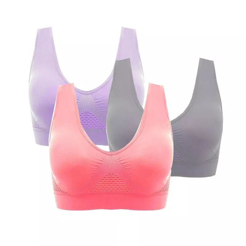 Breathable and comfortable bra without steel ring