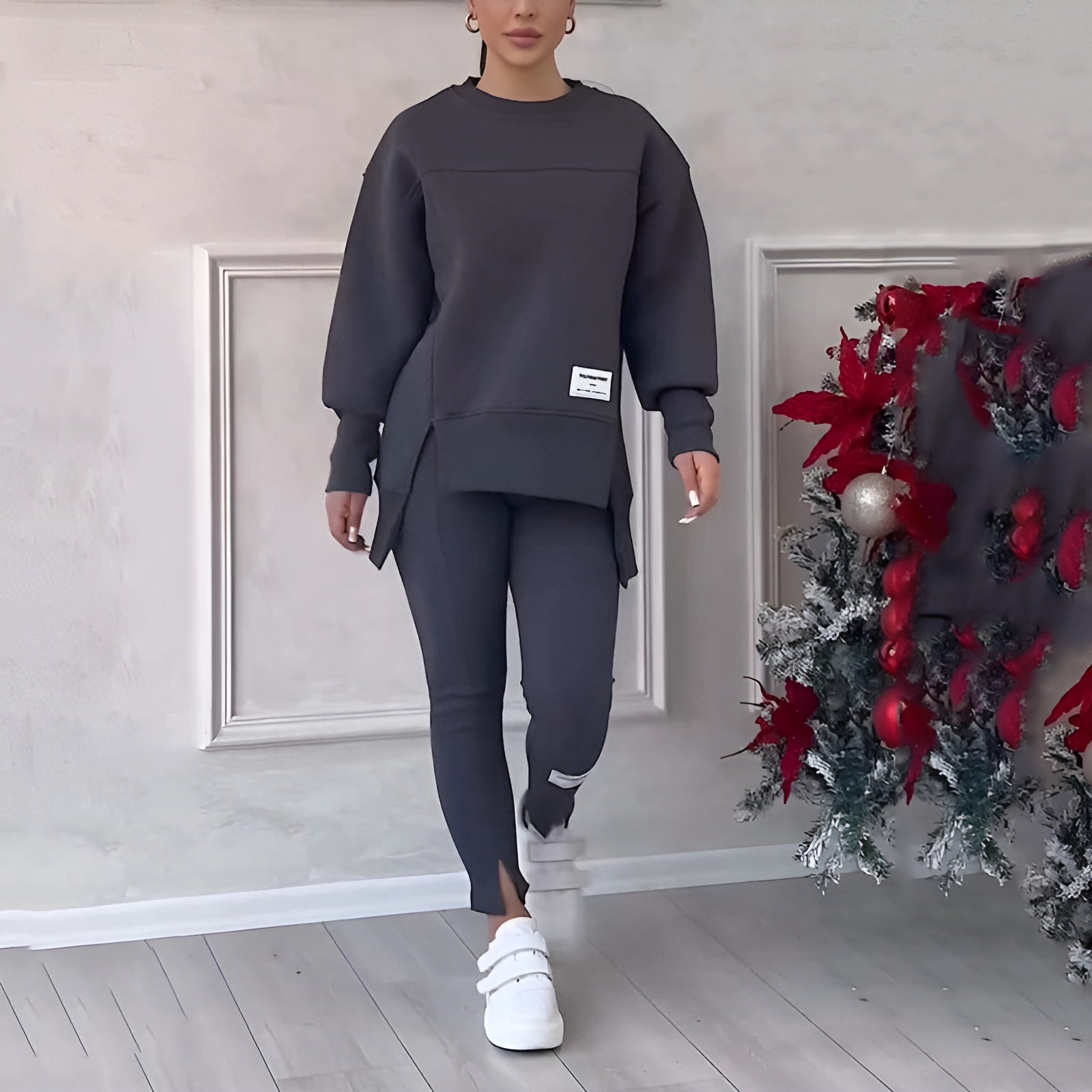 Amélia | Conjunto de Sweatshirt e Leggings Confortável para Mulheres