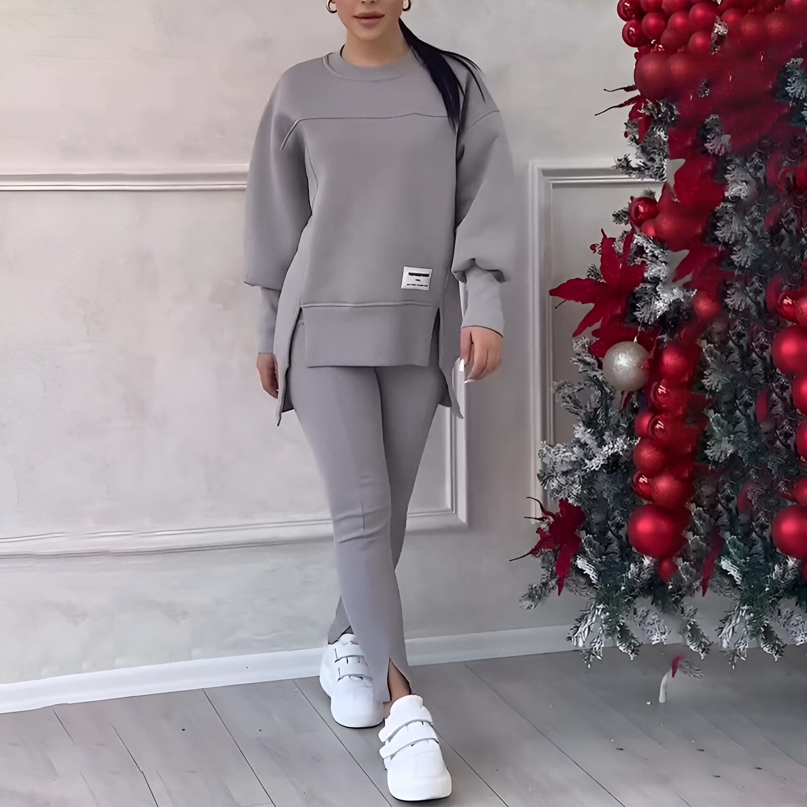 Amélia | Conjunto de Sweatshirt e Leggings Confortável para Mulheres