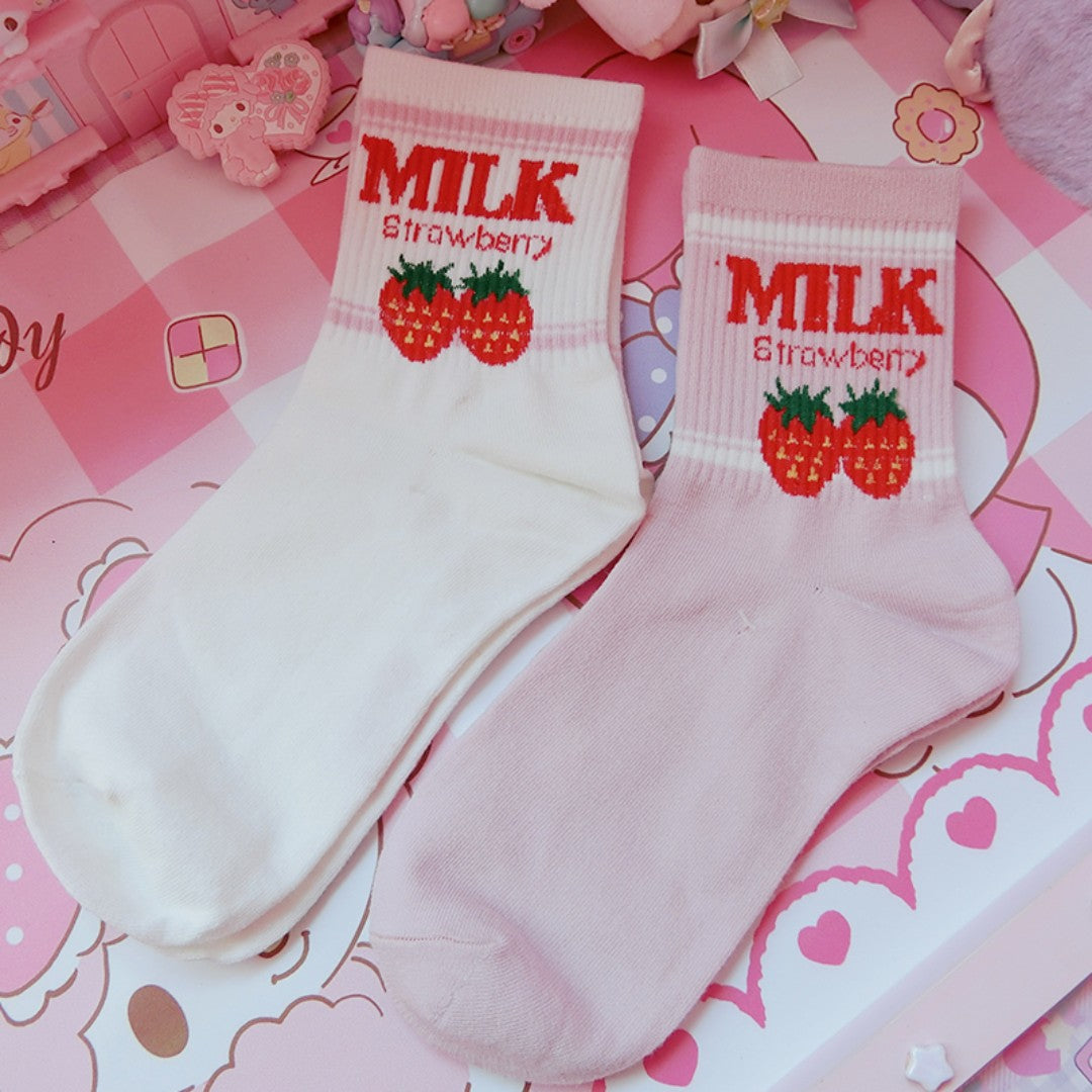 Strawberry Milk Socks