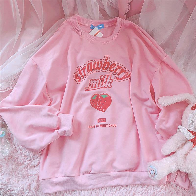 Sudadera con leche de fresa