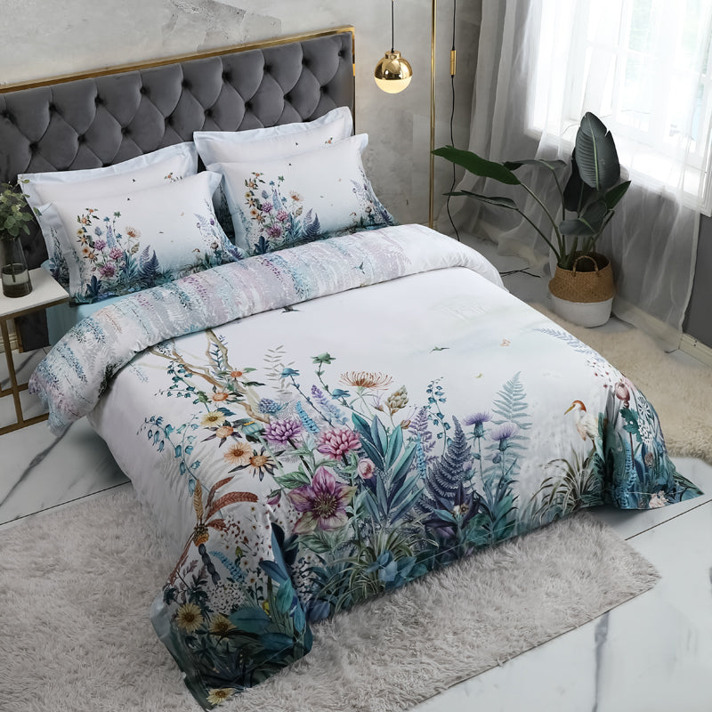 Summer Garden Duvet Cover Set (Egyptian Cotton, 500 TC)