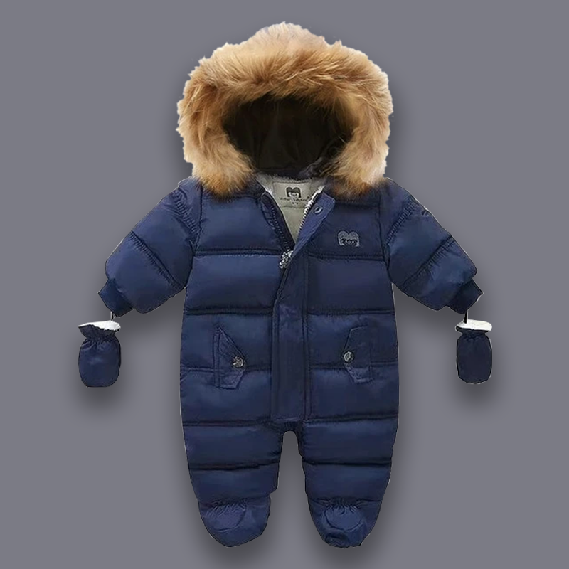 Padded Snowsuit With Fleece Fur Lining