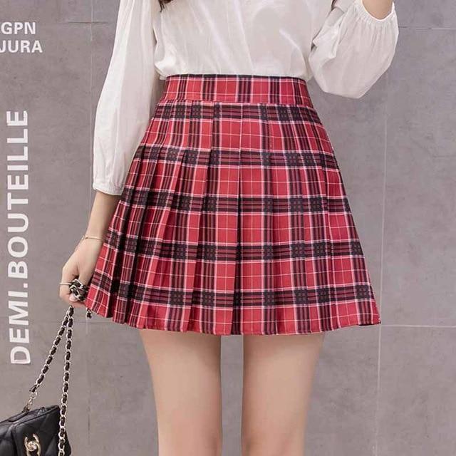 Tartan Plaid School Girl Skirt