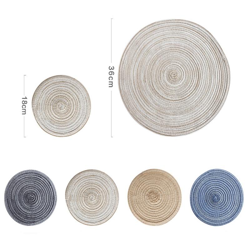 Teahouse Round Table Placemats and Drink Coasters