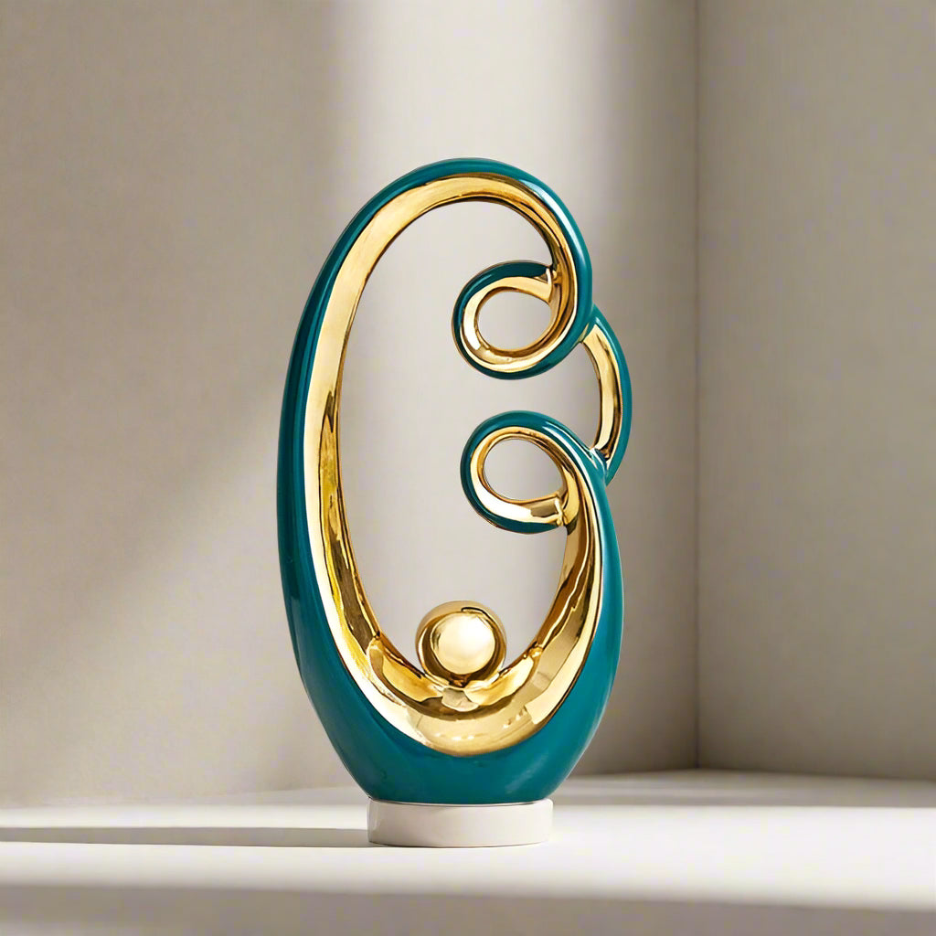 Ceramic Abstract Spiral Decor