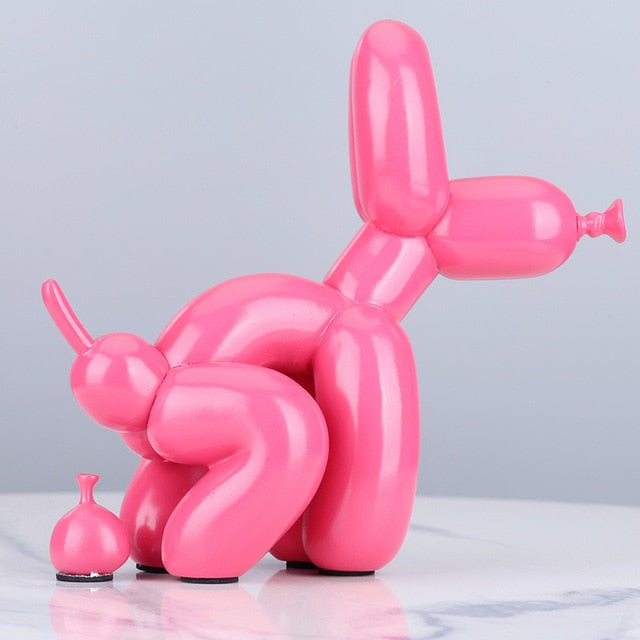 Balloon Dog Pooping Statue