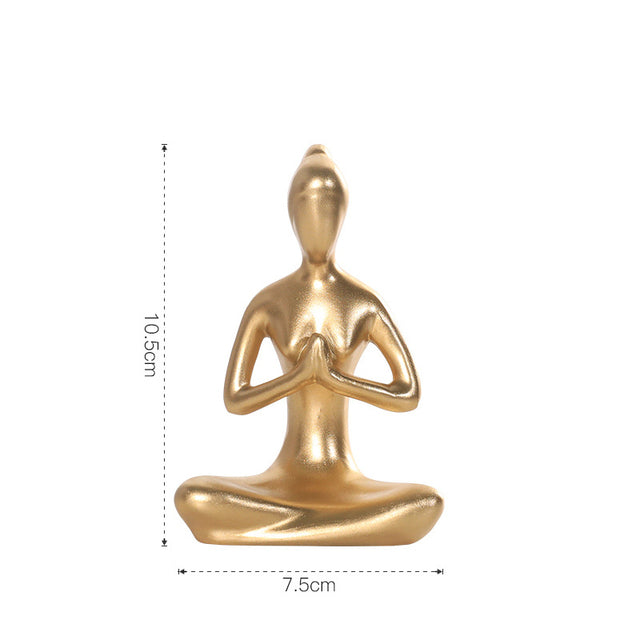 Décor de postures de yoga abstraites