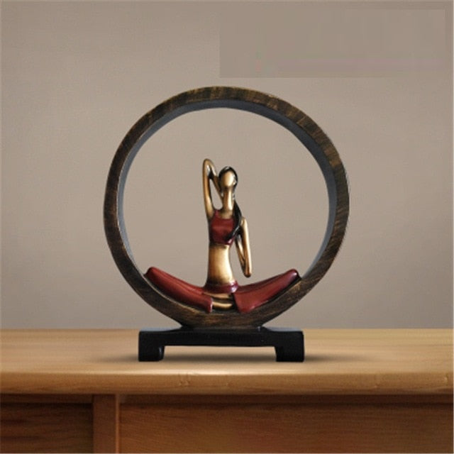 Modern Abstract Art Resin Yoga Sculptures and Statues