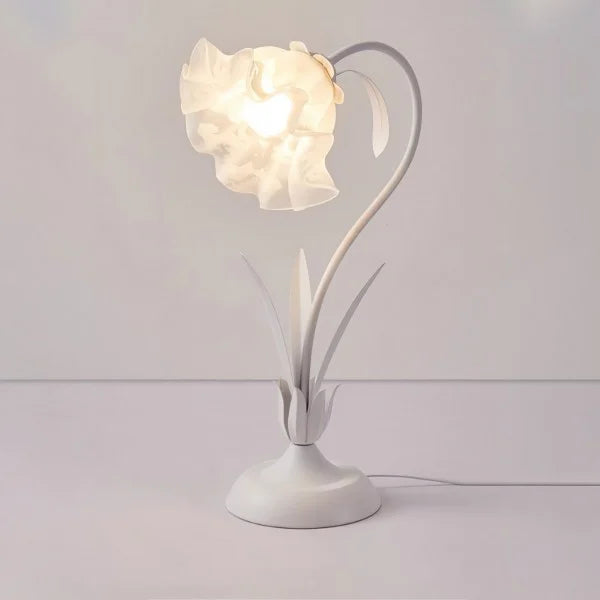 Verstellbare Vintage Blumen-Tischlampe