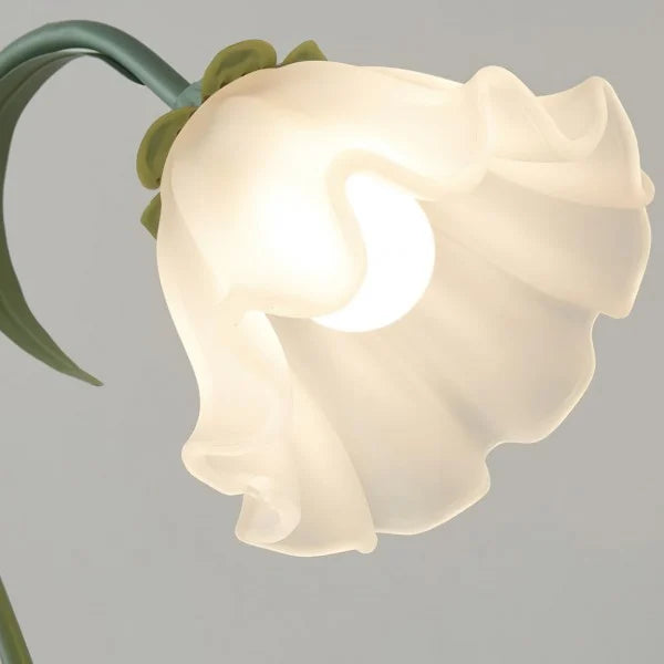 Verstellbare Vintage Blumen-Tischlampe