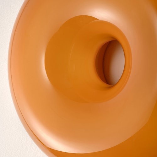 Lâmpada Donut – Lâmpada de Mesa e Parede LED Dimerizável Laranja, Luz de Vidro Eficiente em Energia para Sala de Estar, Quarto, Residência Universitária