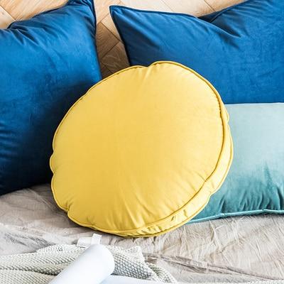 Velvet Luxury Large Round Throw Pillows Cushions with Pillow Insert