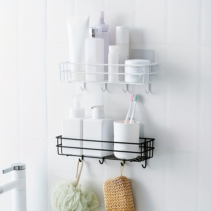 Organizador de baño de pared con ganchos